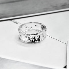 Women's 6.5mm 'Monochromatic Life' Acetate Acrylic Ring