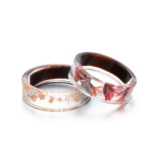 Women's 6mm 'Natural Suspension' Wood and Acetate Acrylic Ring