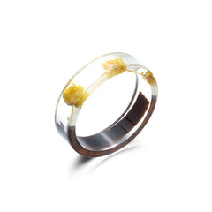 Women's 6mm 'Natural Suspension' Wood and Acetate Acrylic Ring