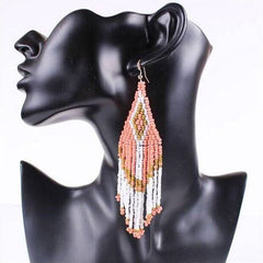 Women's Bohemian Beaded Dangle Drop Earrings