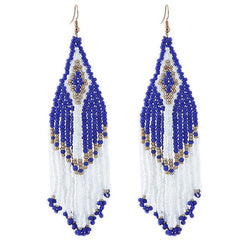 Women's Bohemian Beaded Dangle Drop Earrings