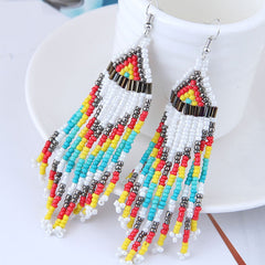 Women's Bohemian Beaded Dangle Drop Earrings