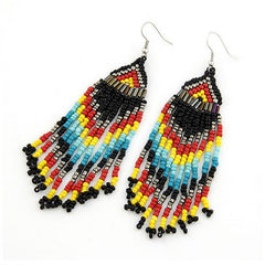 Women's Bohemian Beaded Dangle Drop Earrings