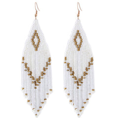 Women's Bohemian Beaded Dangle Drop Earrings