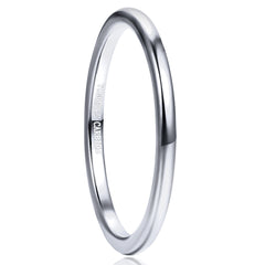 Women's 2mm Polished Tungsten Carbide Ring