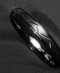 Men's 6mm Black Warrior Brushed Center Tungsten Carbide Ring