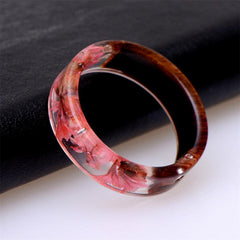 Women's 6mm 'Natural Suspension' Wood and Acetate Acrylic Ring