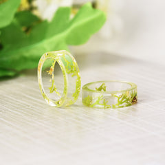 Women's 6mm 'Nature's Branches' Clear Acetate Acrylic Ring