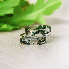 Women's 6mm 'Nature's Branches' Clear Acetate Acrylic Ring