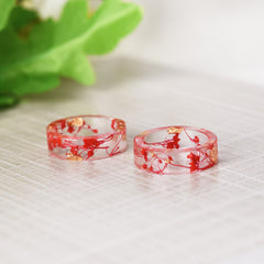 Women's 6mm 'Nature's Branches' Clear Acetate Acrylic Ring
