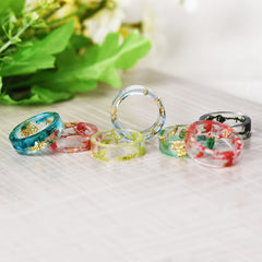 Women's 6mm 'Nature's Branches' Clear Acetate Acrylic Ring