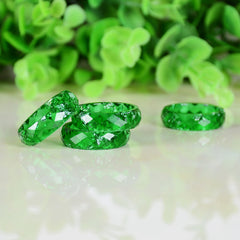 Women's 'Flowers in Suspension' Rhombus Cut Acetate Acrylic Ring