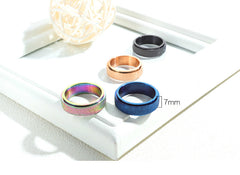 Women's 7mm Frosted Tungsten Carbide Ring