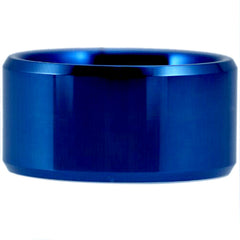 Men's 12mm Blue Tungsten Carbide Ring