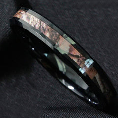 Men's 6mm Forest Camouflage Inlay Tungsten Carbide Ring