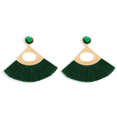 Summer Bohemian Fringe And Ribbon Earrings